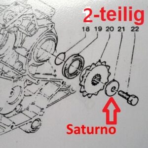 Gilera Dakota, XRT, Saturno, RC 600, Nordwest: Ritzelbefestigung 2-teilig, gebraucht